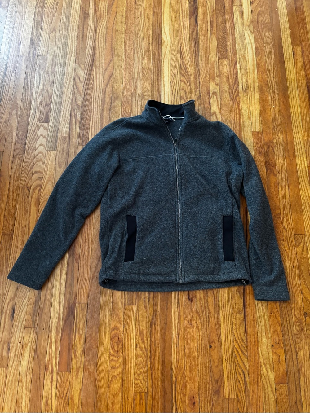 Lands' End Men's Charcoal Gray Full-Zip Sweater Jacket